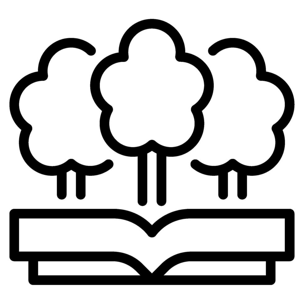 Learning Tree icon outline style vector
