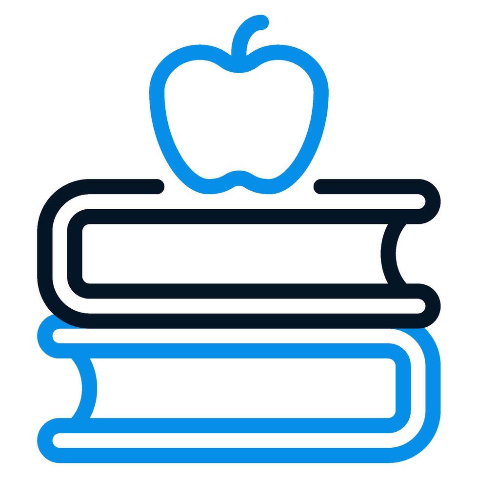 Apple icon outline color style vector