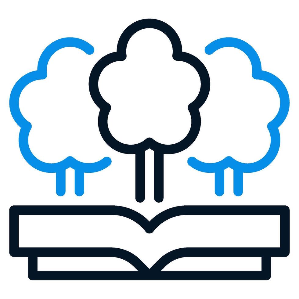 Learning Tree icon outline color style vector