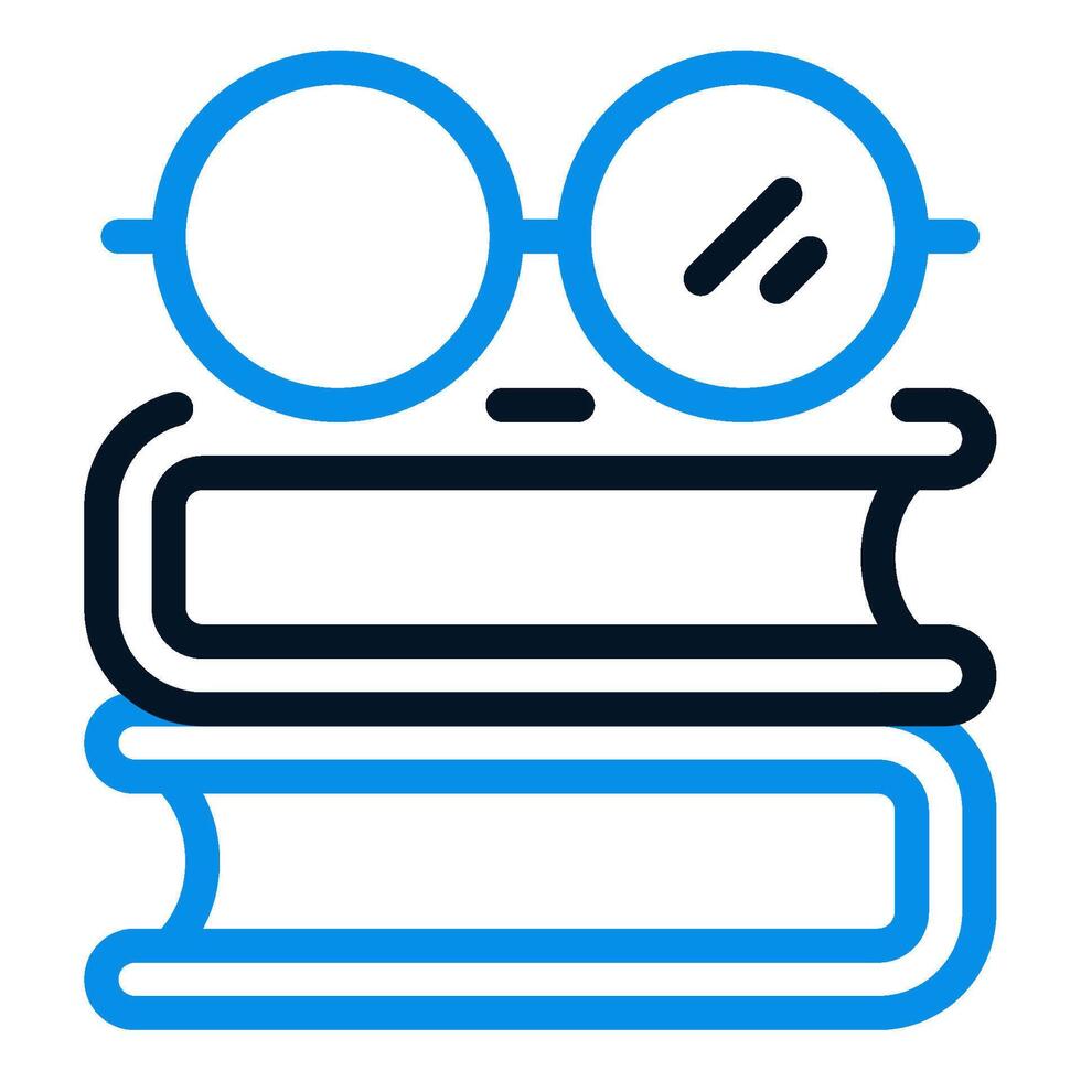 Reading Glasses icon outline color style vector