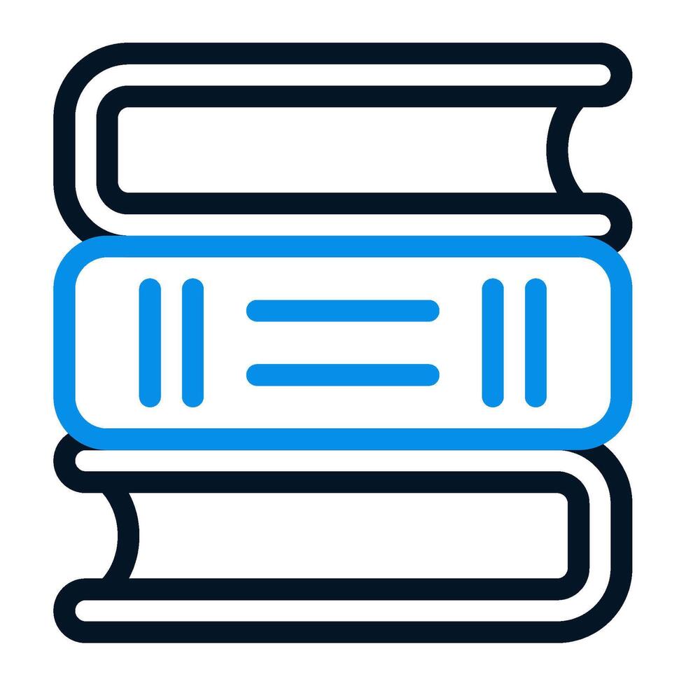 Stack of Books icon outline color style vector