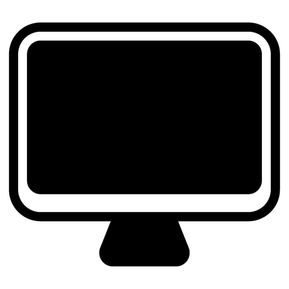 Computer icon glyph style vector