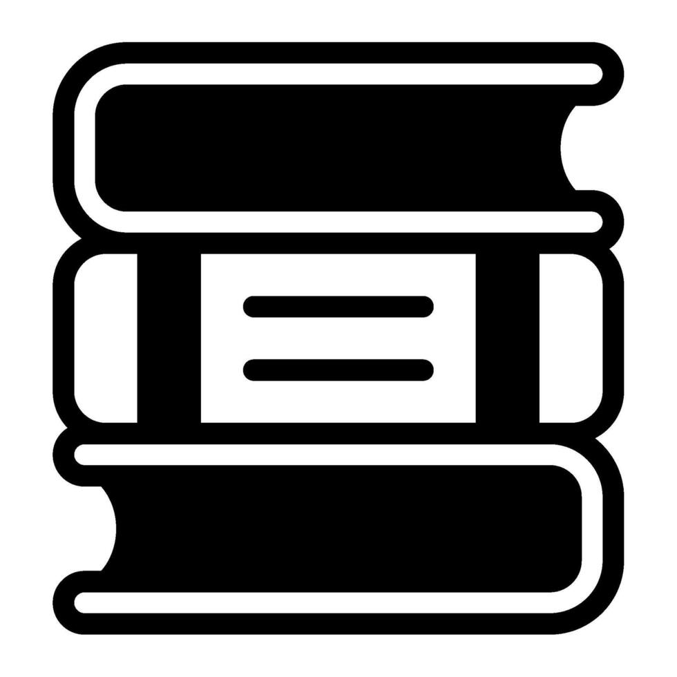 Stack of Books icon glyph style vector