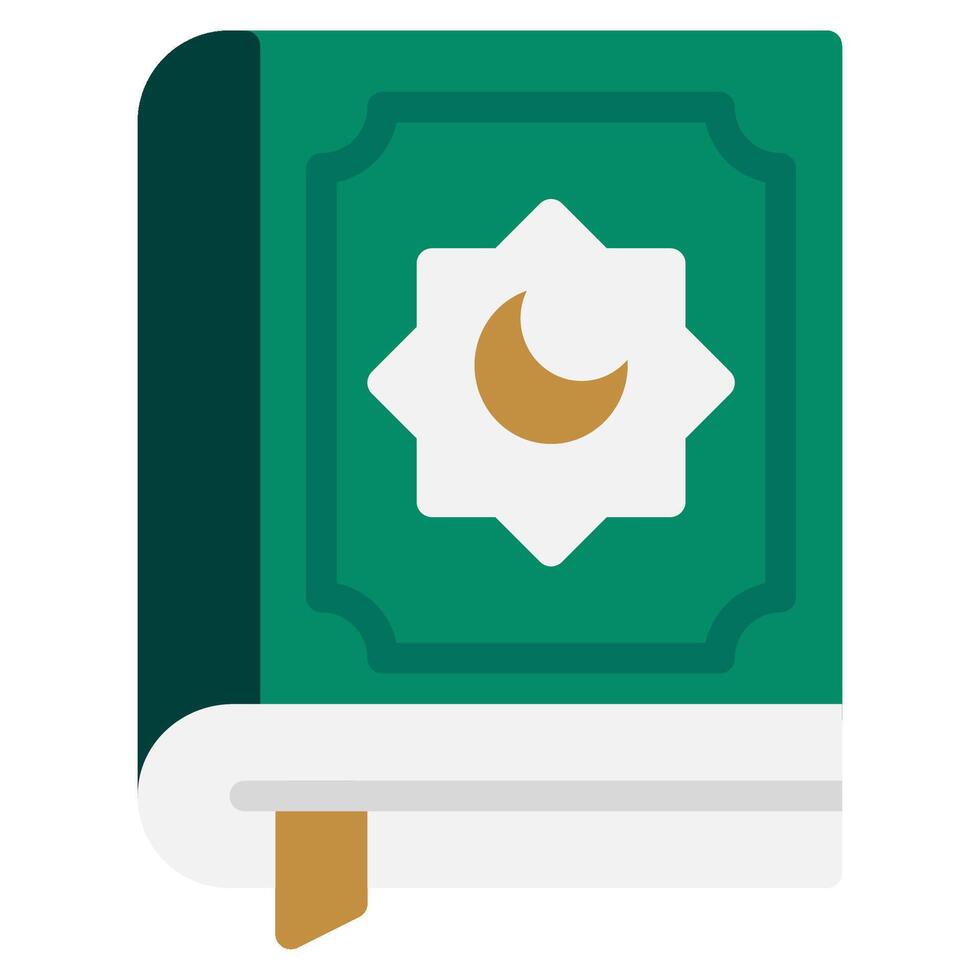 Quran icon flat style vector