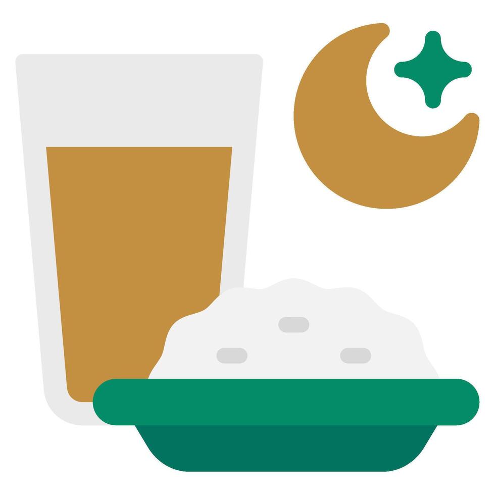 Iftar icon flat style vector