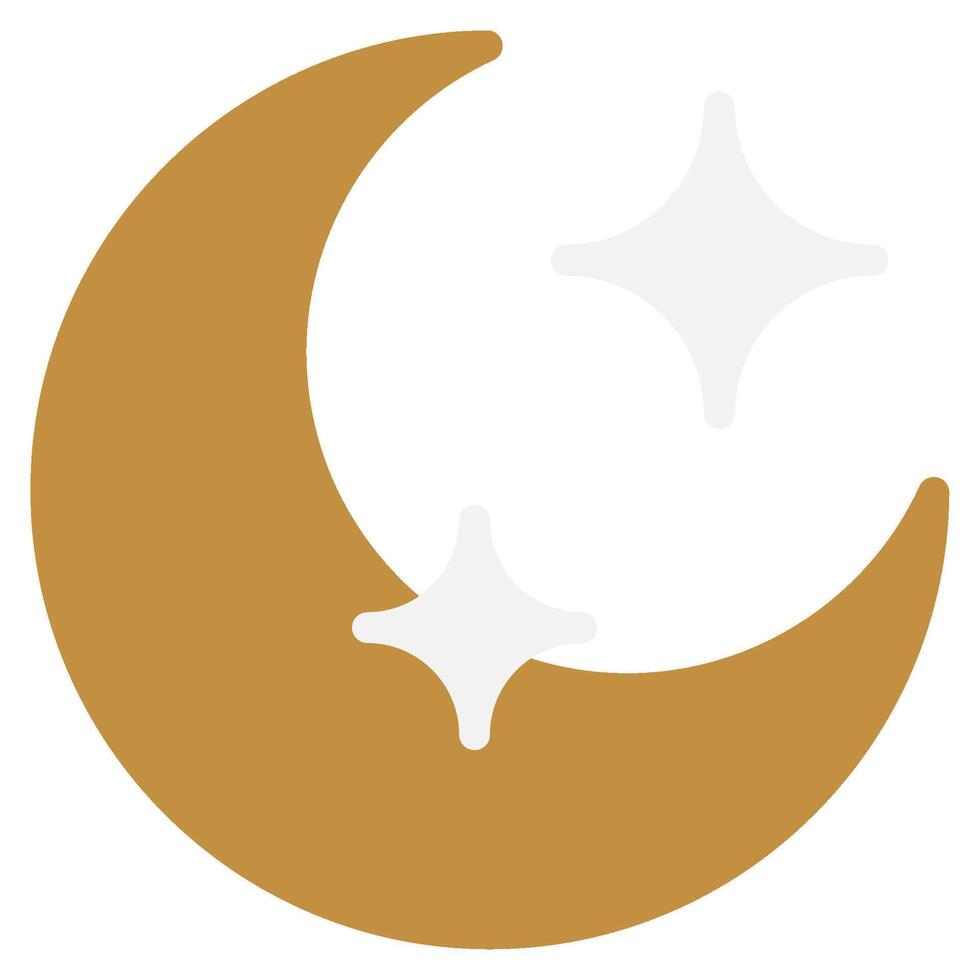 Cresent icon flat style vector