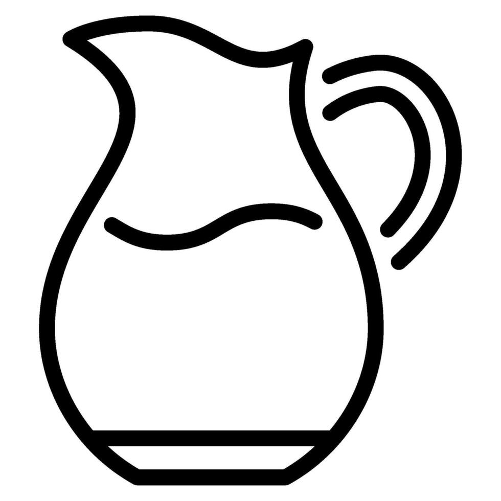 Water Jar icon outline style vector