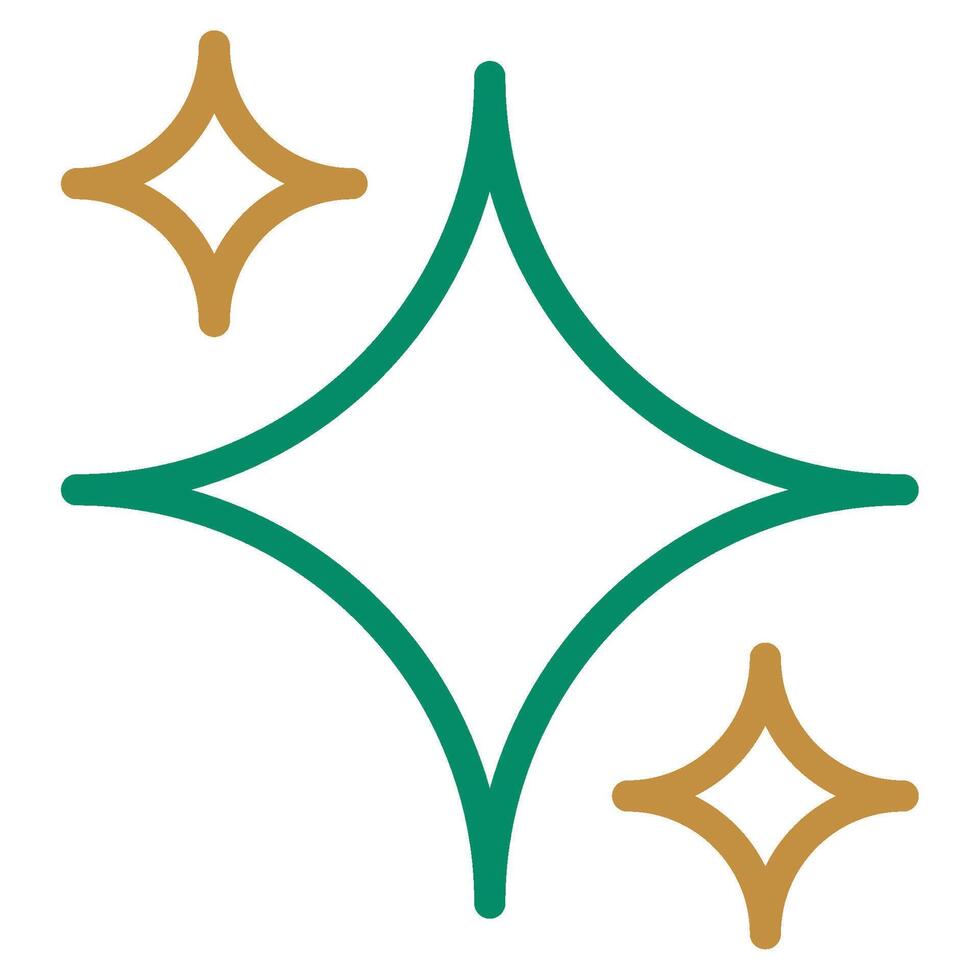 Star icon outline color style vector