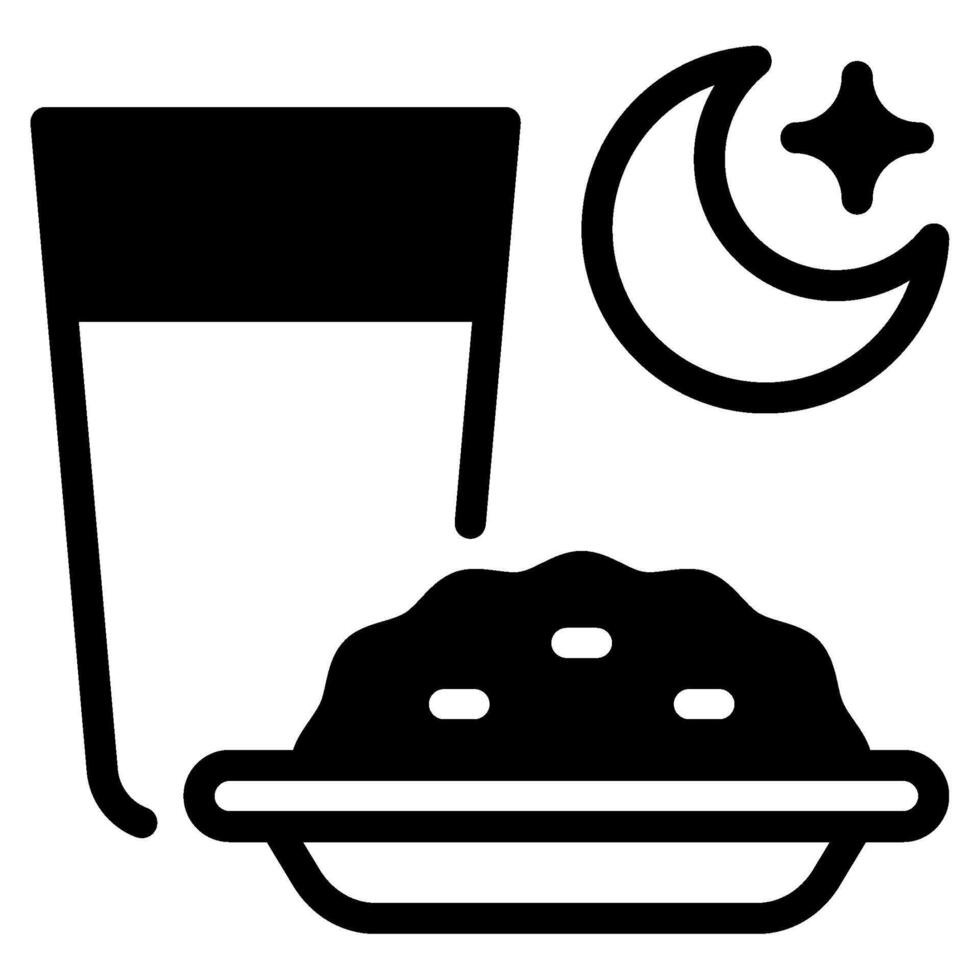 Iftar icon glyph style vector