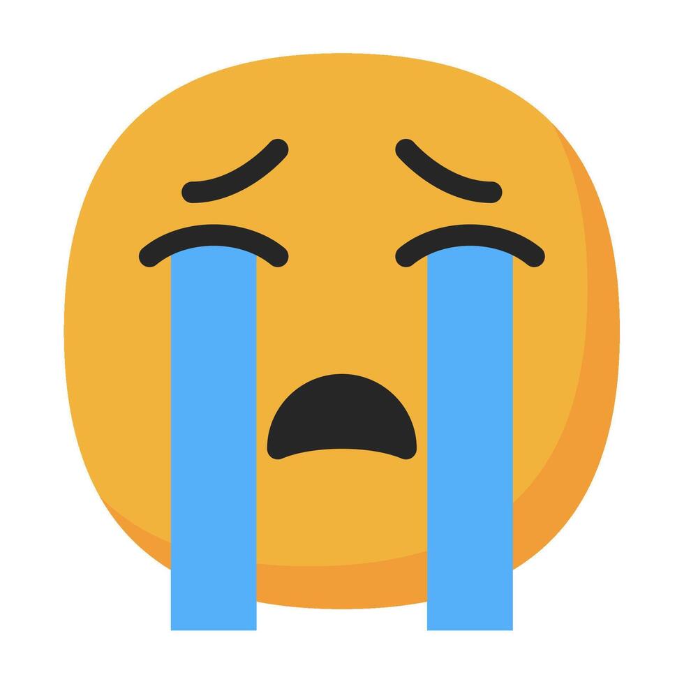 Cry icon flat style vector
