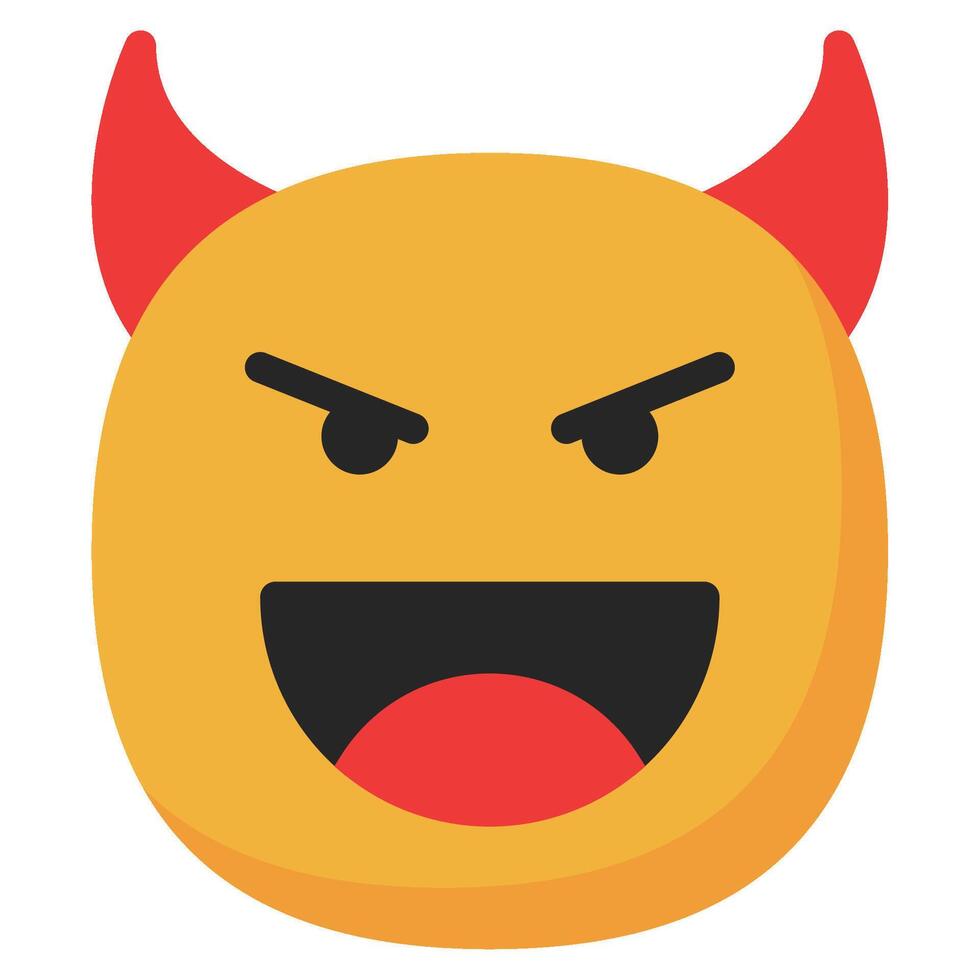 Devil icon flat style vector