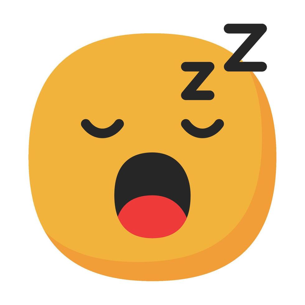 Sleepy icon flat style vector