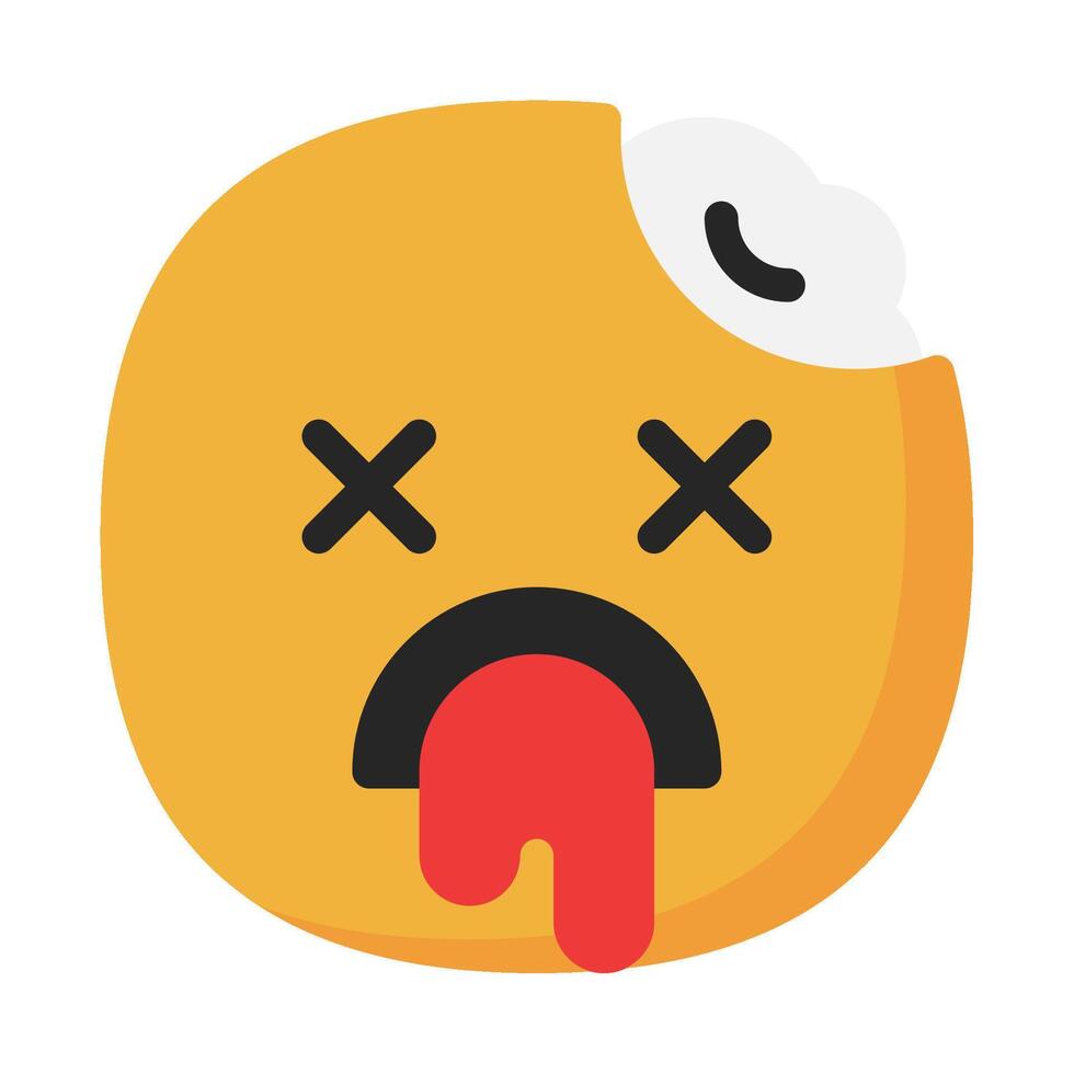 Zombie icon flat style vector