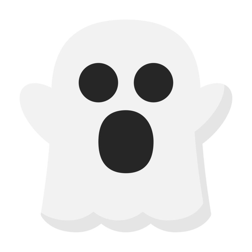 Ghost icon flat style vector