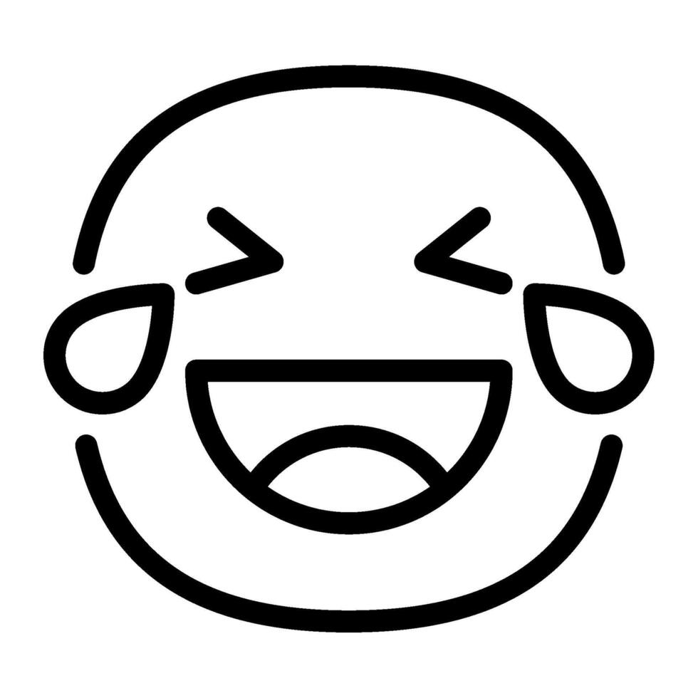 Laugh icon outline style vector