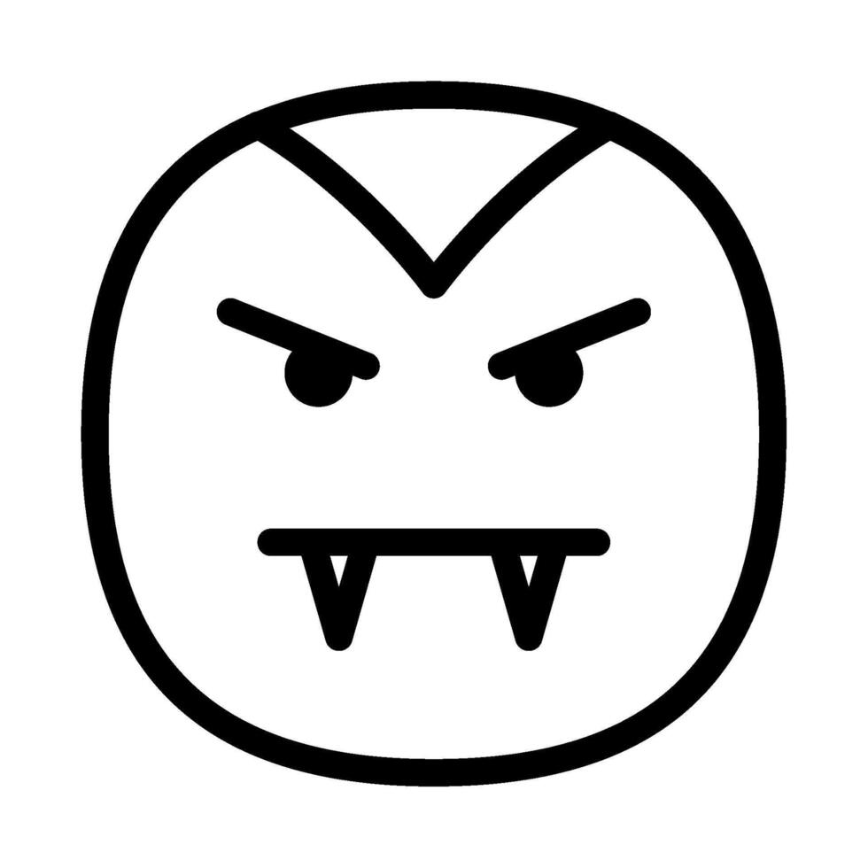 Vampire icon outline style vector