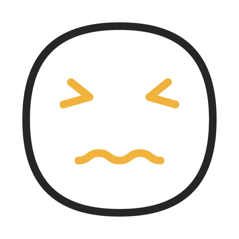 Confused icon outline color style vector