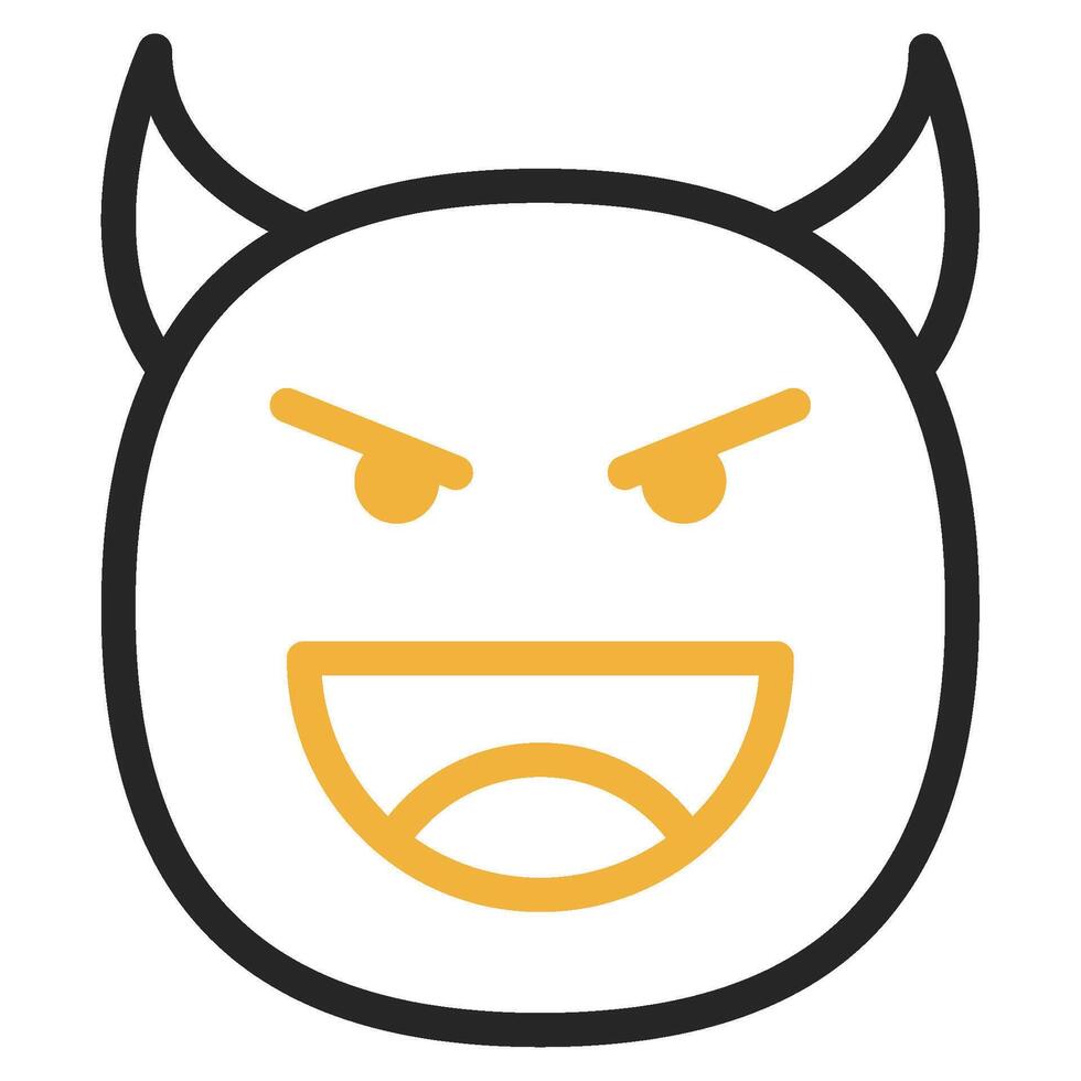 Devil icon outline color style vector