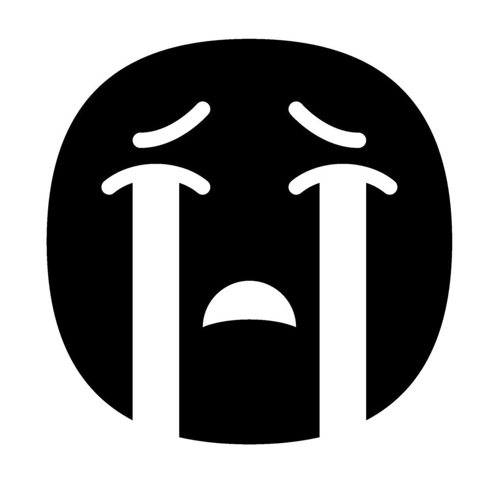 Cry icon glyph style vector