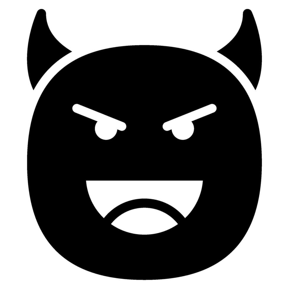 Devil icon glyph style vector