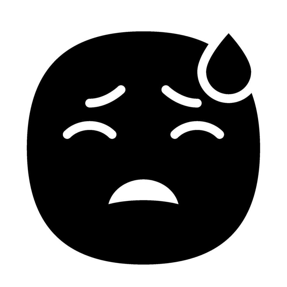 Nervous icon glyph style vector