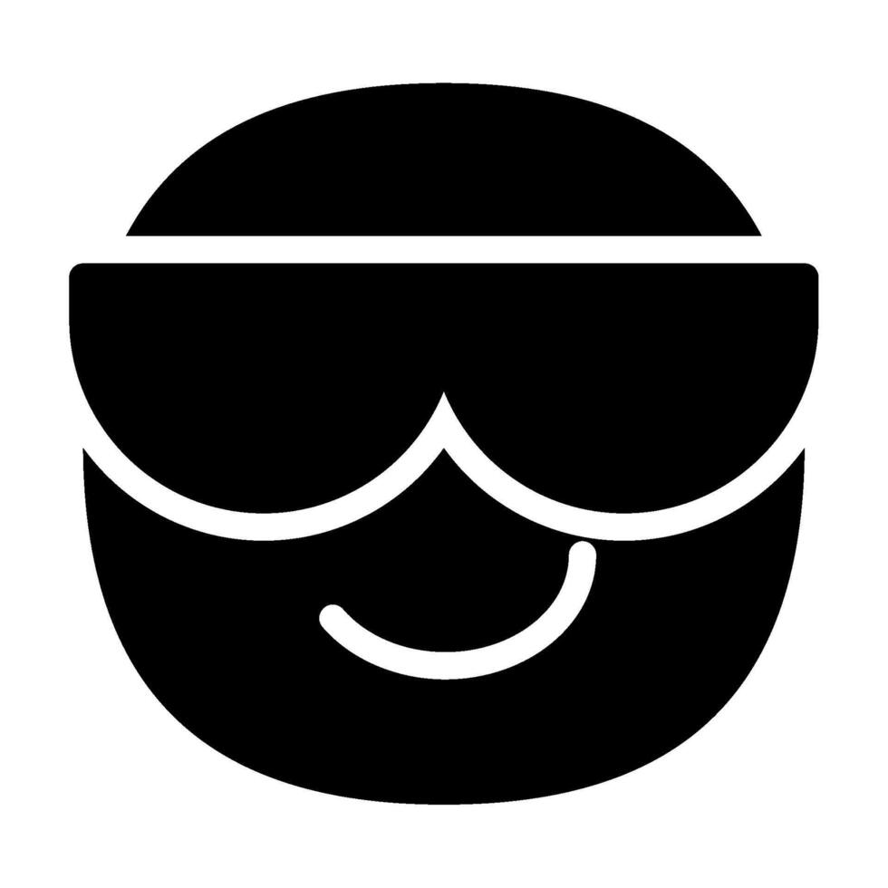 Cool icon glyph style vector
