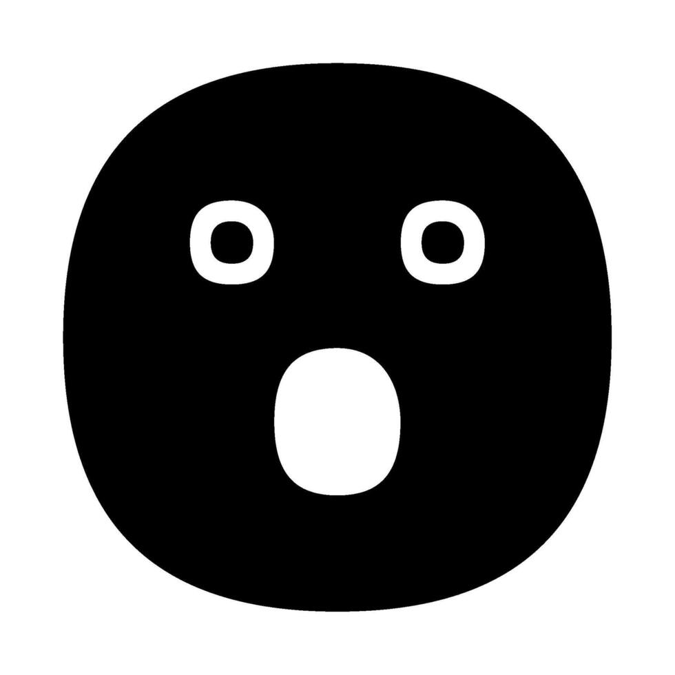 Surpised icon glyph style vector
