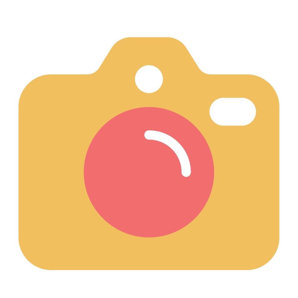 Camera icon flat style vector