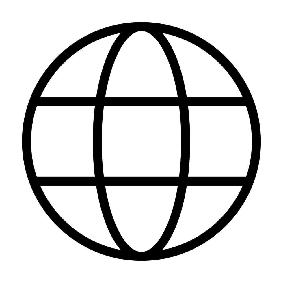 Globe icon outline style vector