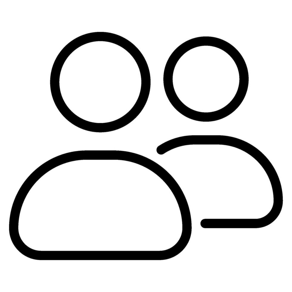 Friend icon outline style vector