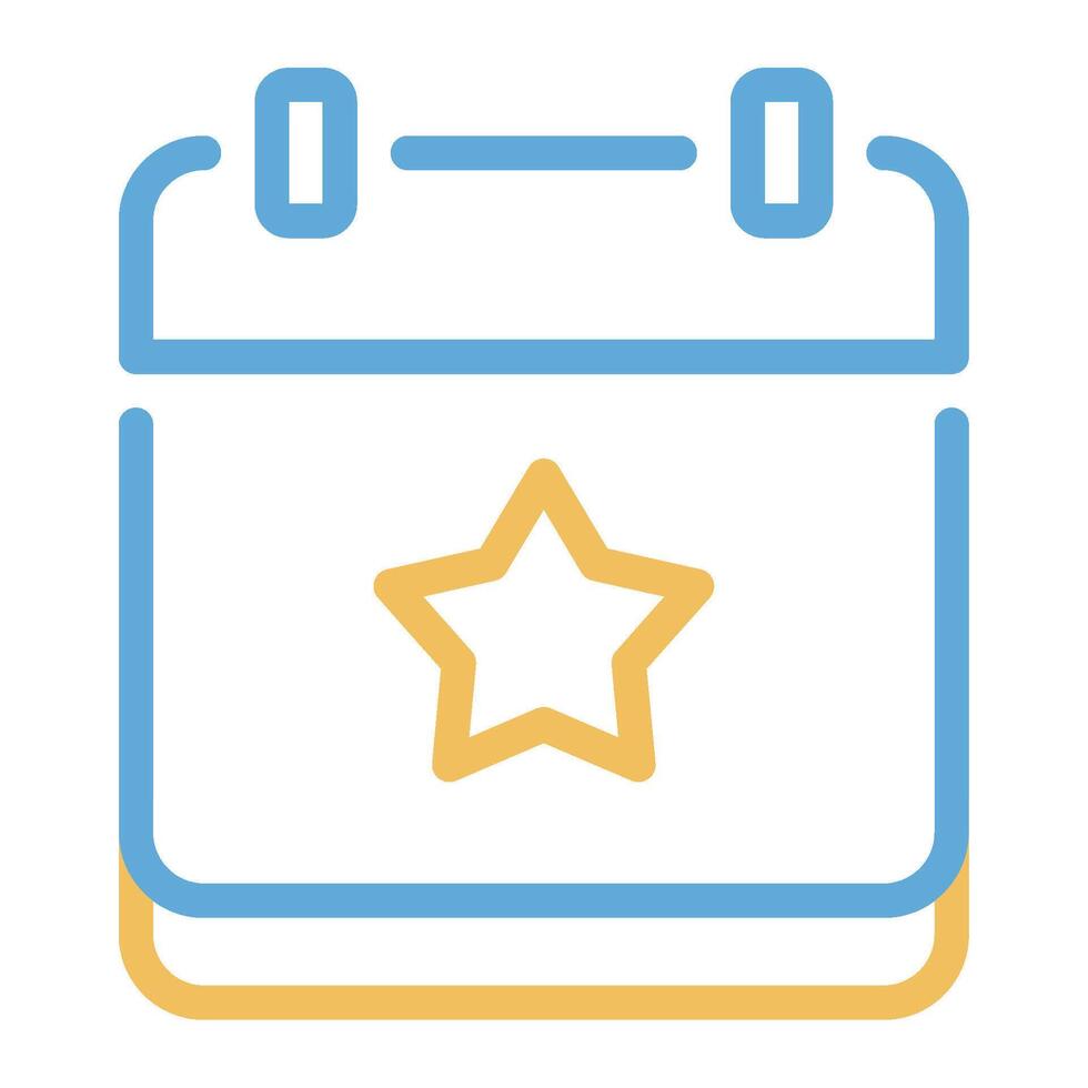Event icon outline color style vector