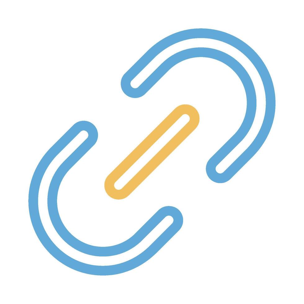 Link icon outline color style vector
