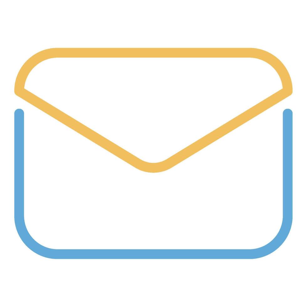 Message icon outline color style vector