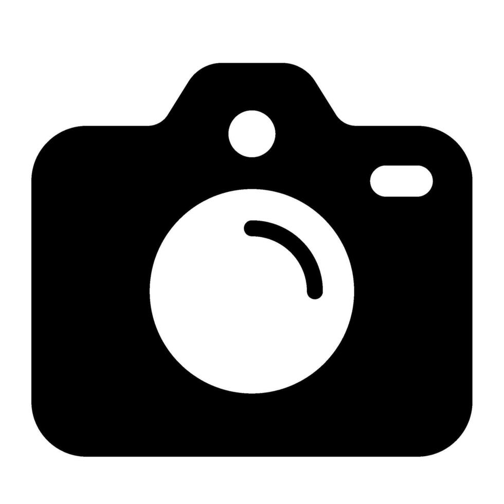Camera icon glyph style vector