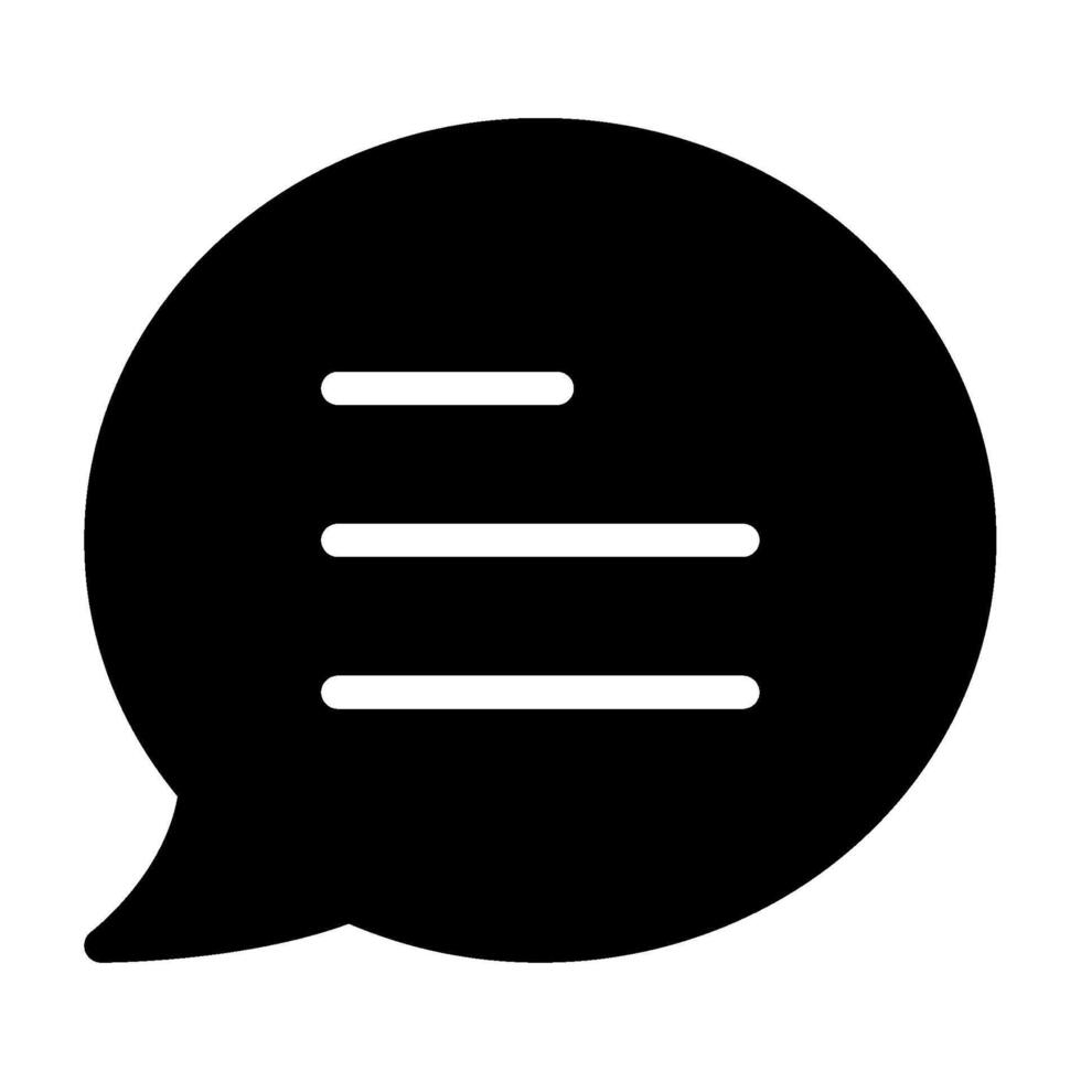 Chat icon glyph style vector