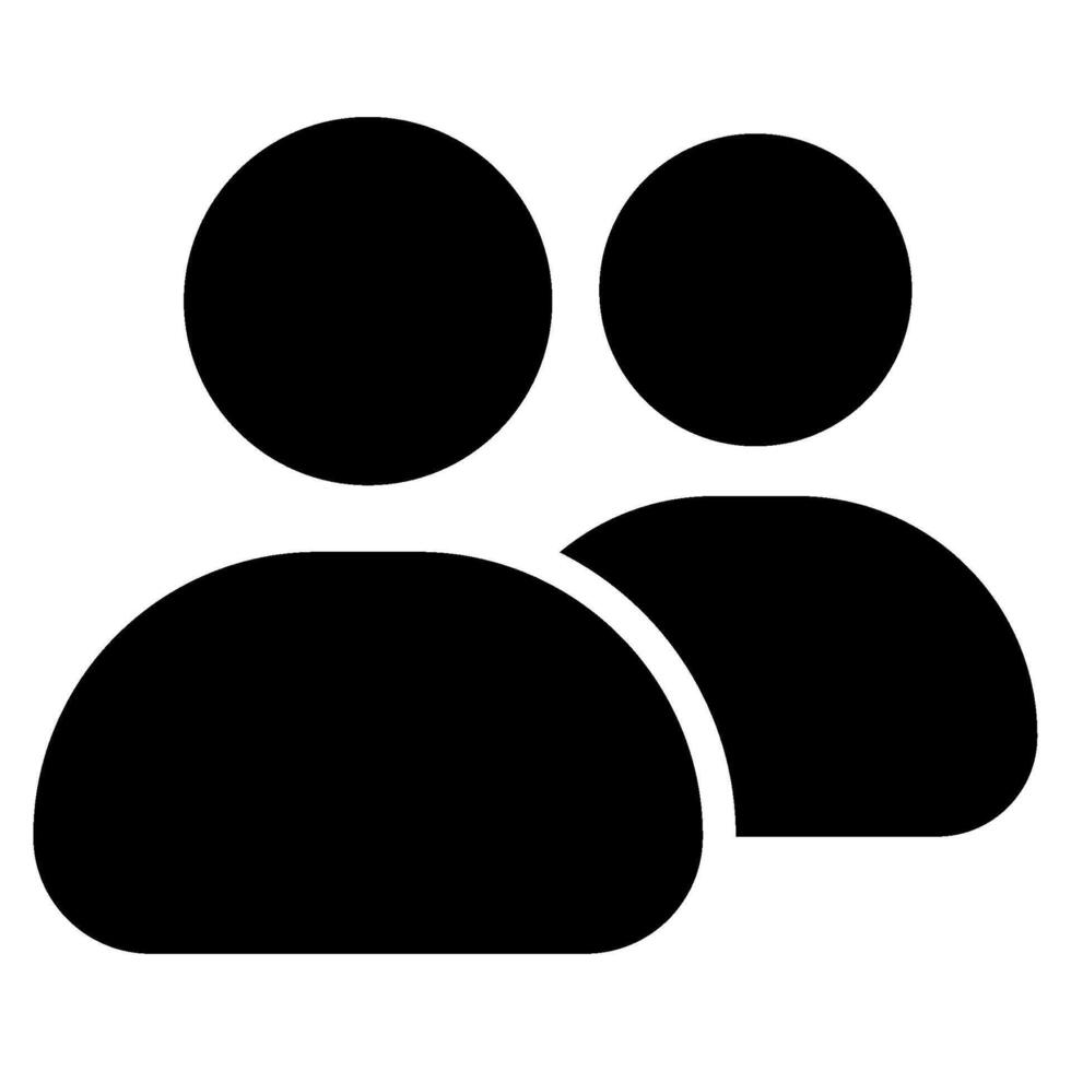 Friend icon glyph style vector