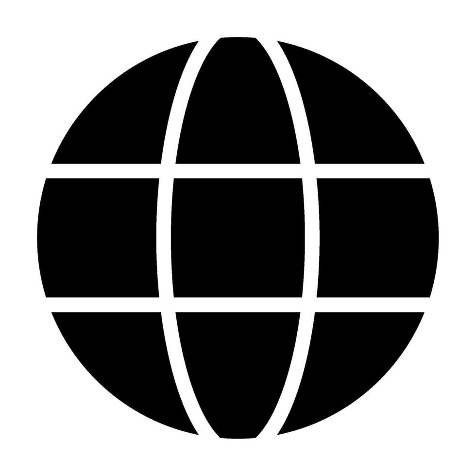 Globe icon glyph style vector