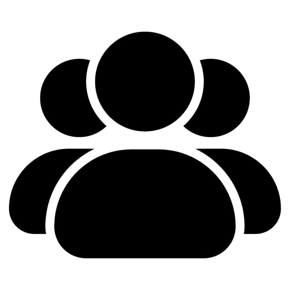 Group icon glyph style vector