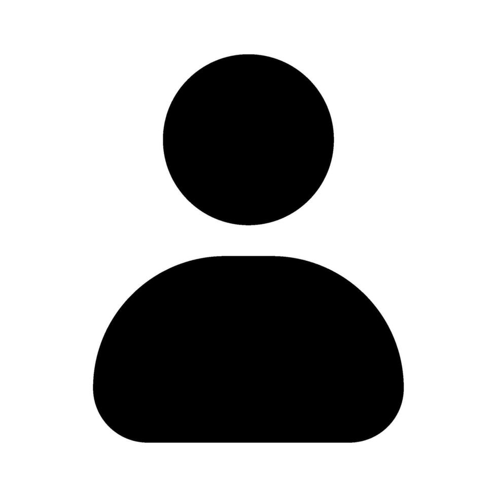 Profile icon glyph style vector
