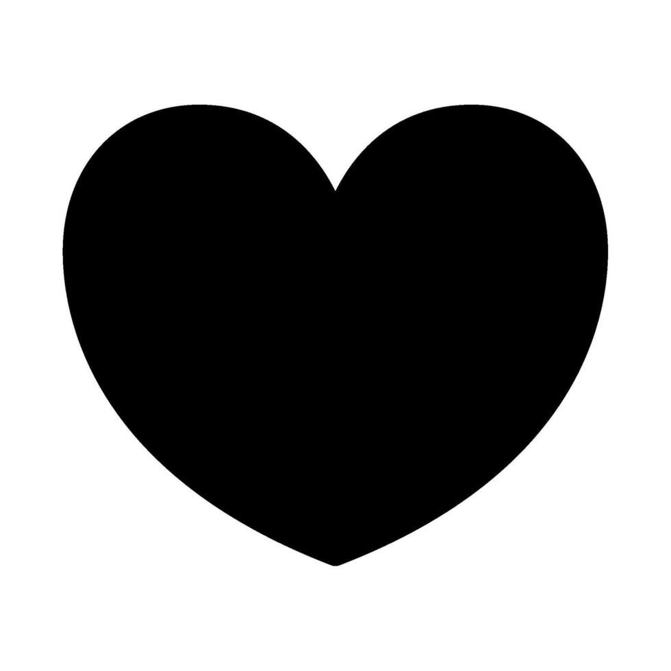 Heart icon glyph style vector