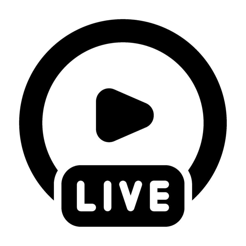 Live icon glyph style vector