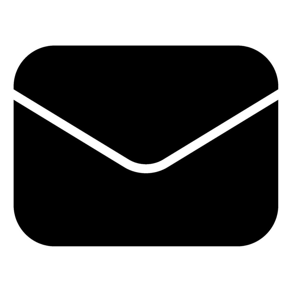 Message icon glyph style vector