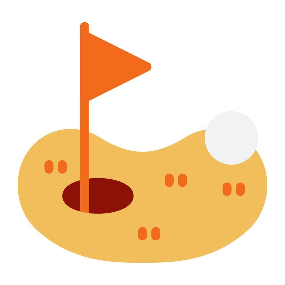 Golf icon flat style vector
