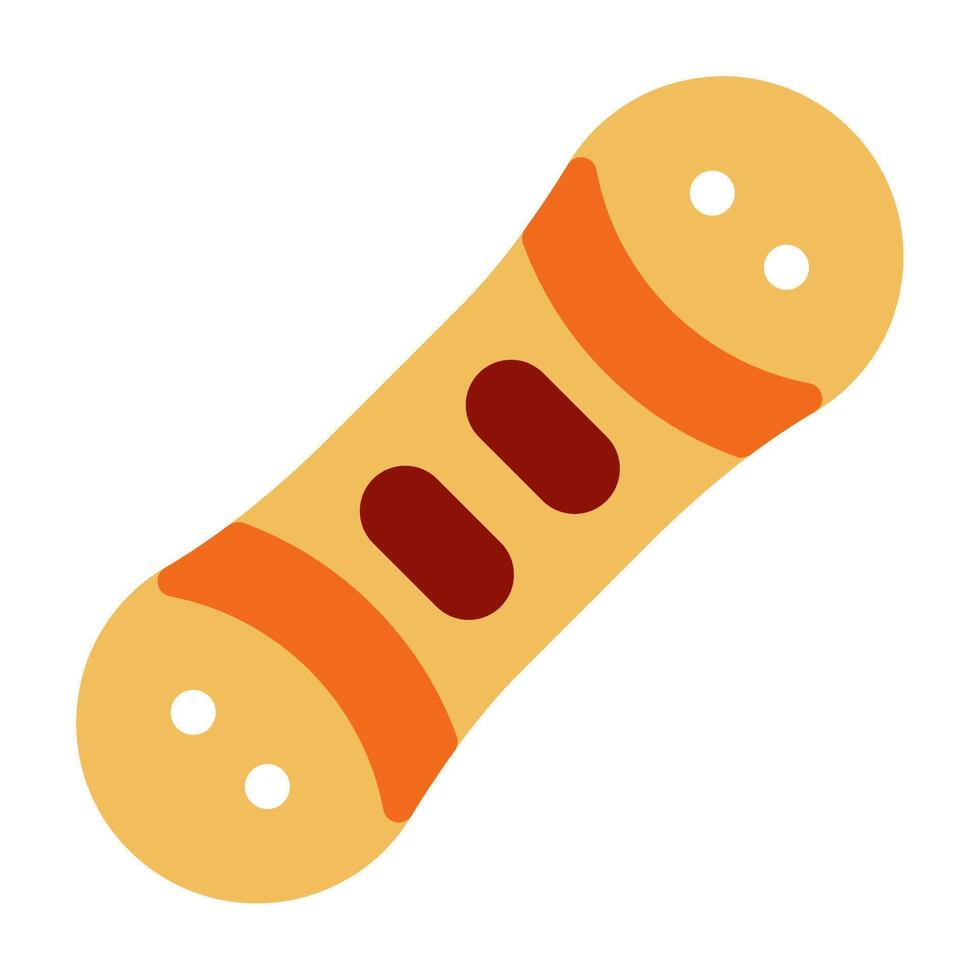 Snowboard icon flat style vector