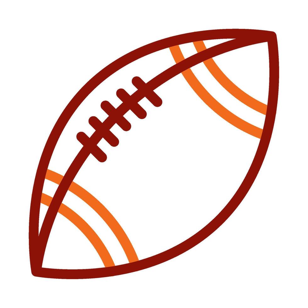 Rugby icon outline color style vector