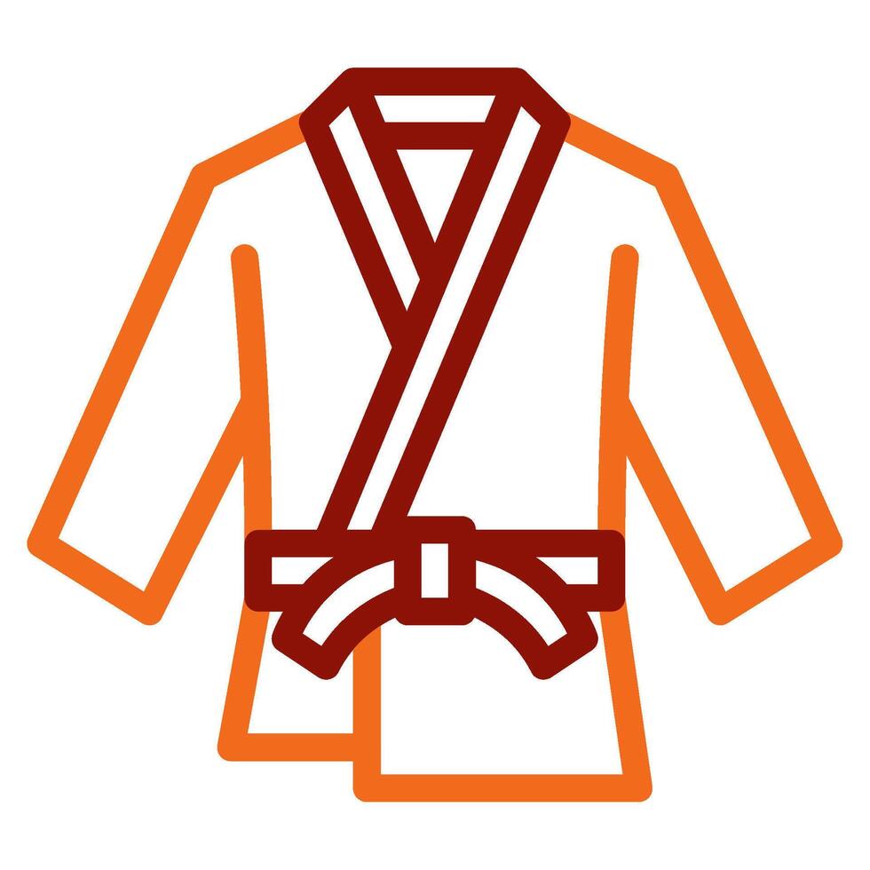 Karate icon outline color style vector