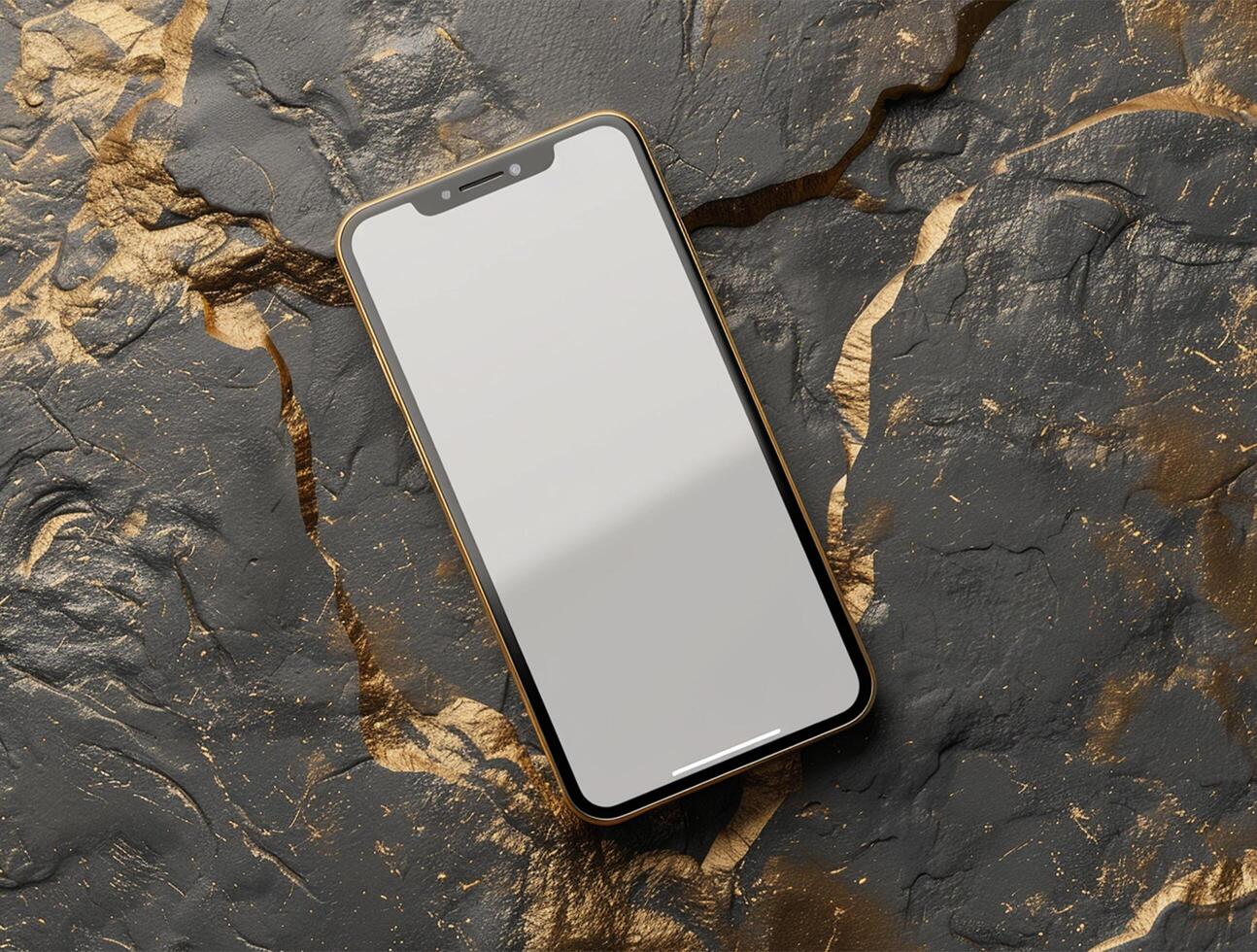 3D blank smartphone screen display for mockup photo