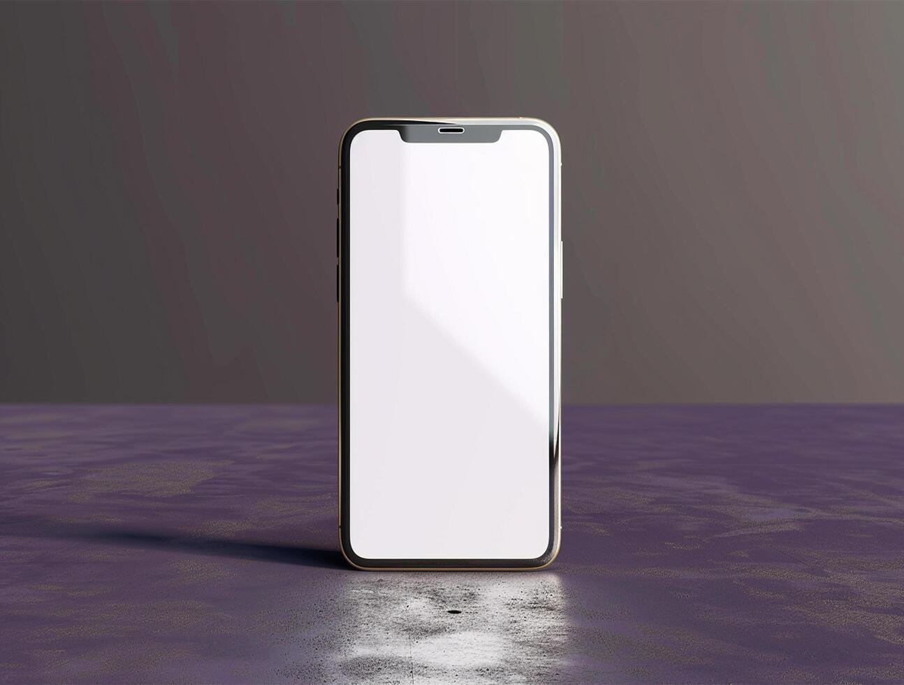 3D blank smartphone screen display for mockup photo