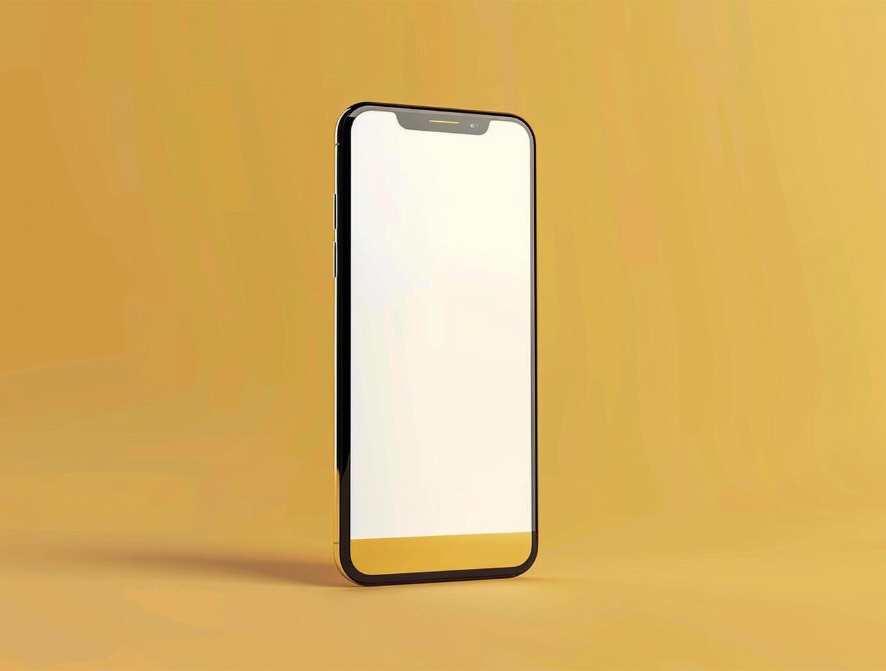 3D blank smartphone screen display for mockup photo