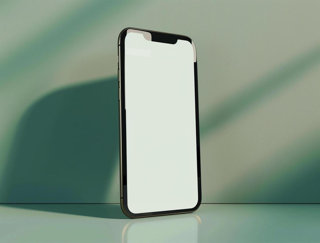 3D blank smartphone screen display for mockup photo